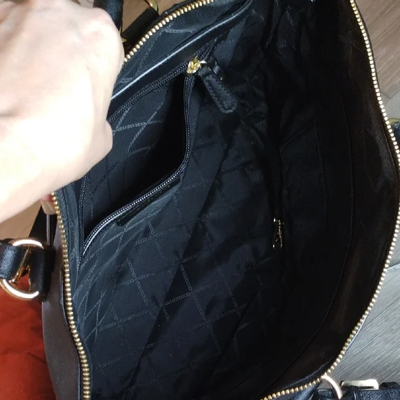 Michael Kors Black Tote with Gold Accents - Picture 13 of 17